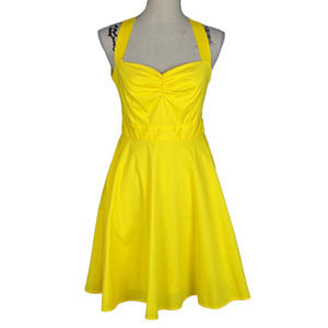 Moda International Retro Halter Sundress Yellow Size 6